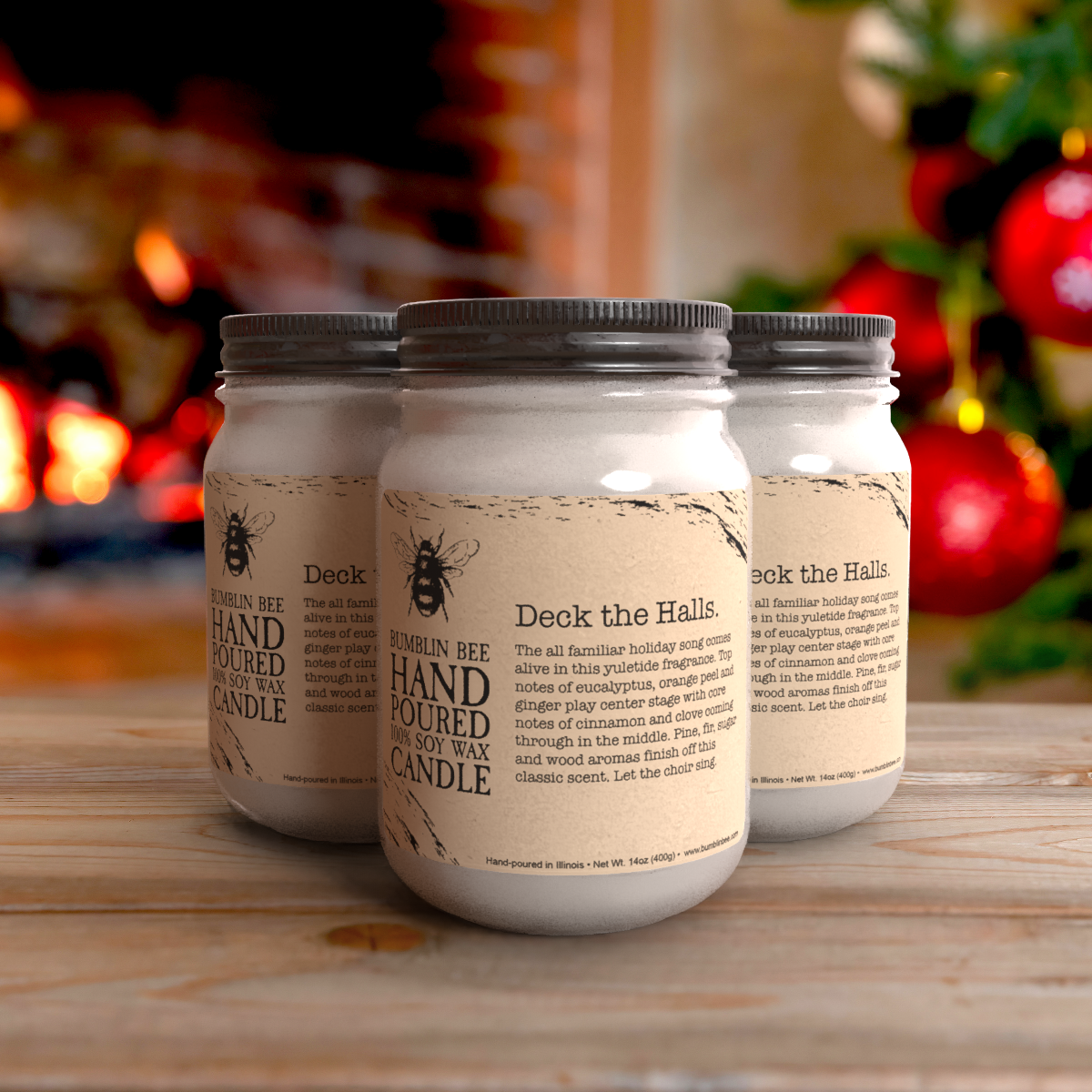 Deck the Halls Highly Scented Soy Wax Candle & Melts