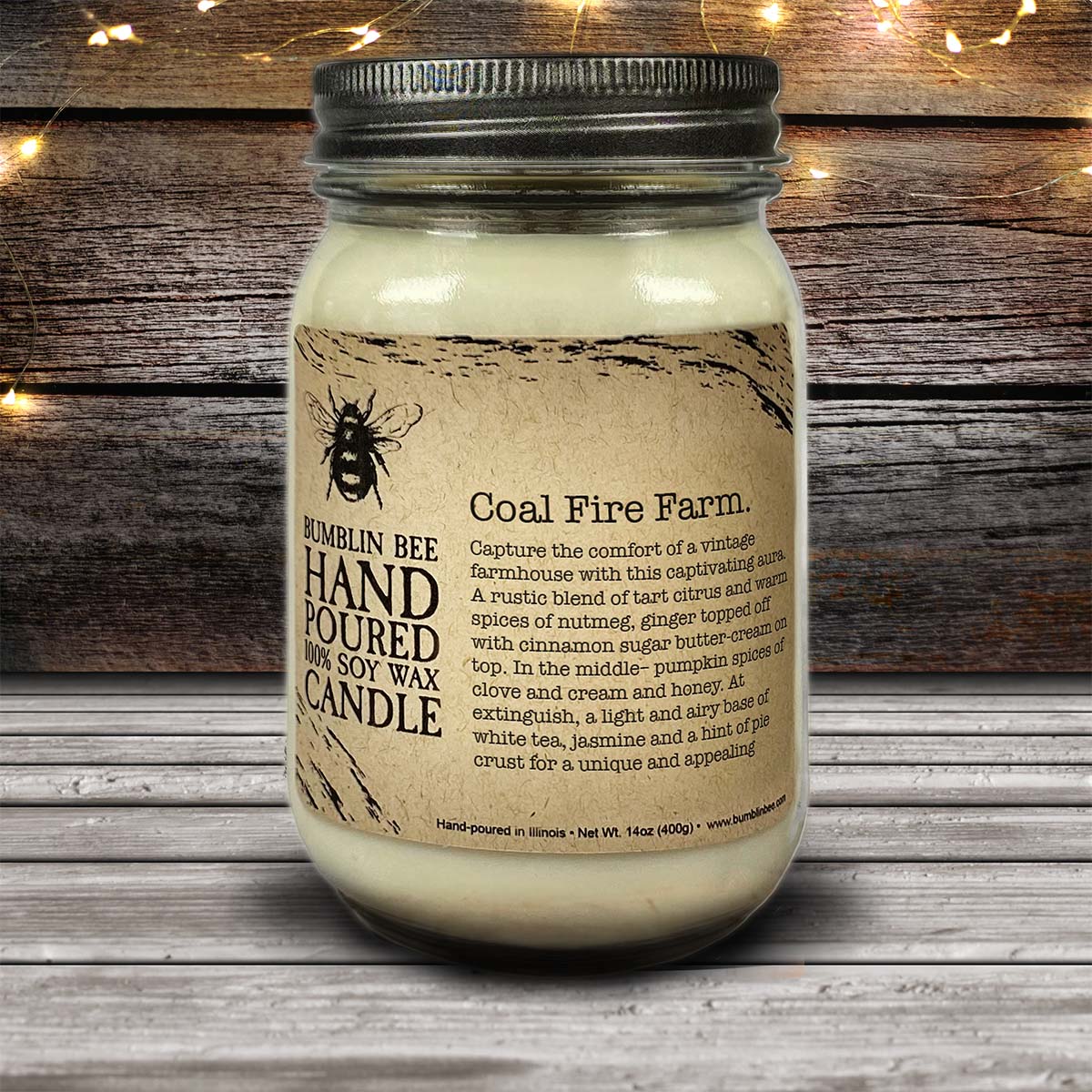 Coal Fire Farm Highly Scented Soy Wax Candle & Melts