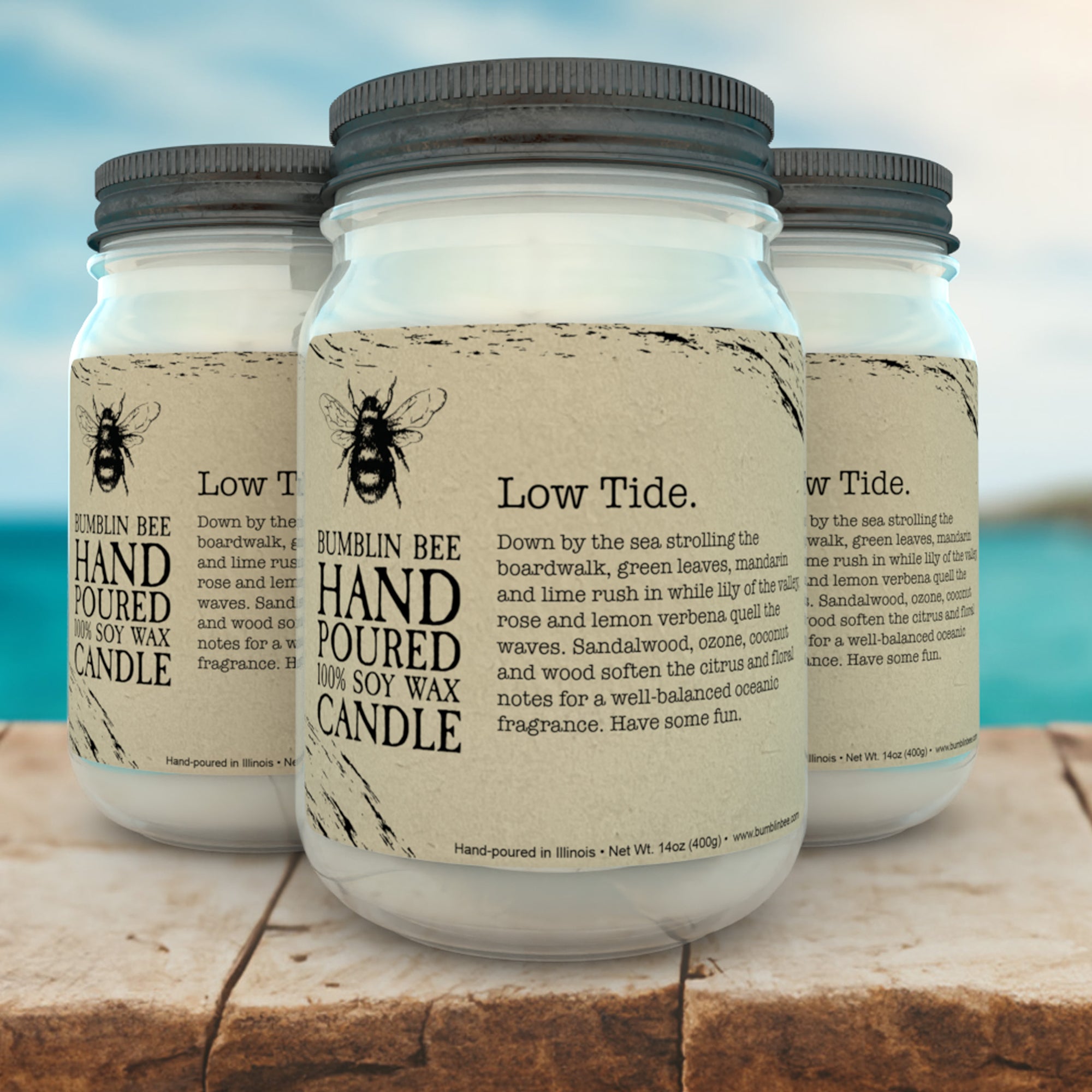 Low Tide Highly Scented Soy Wax Candle & Melts