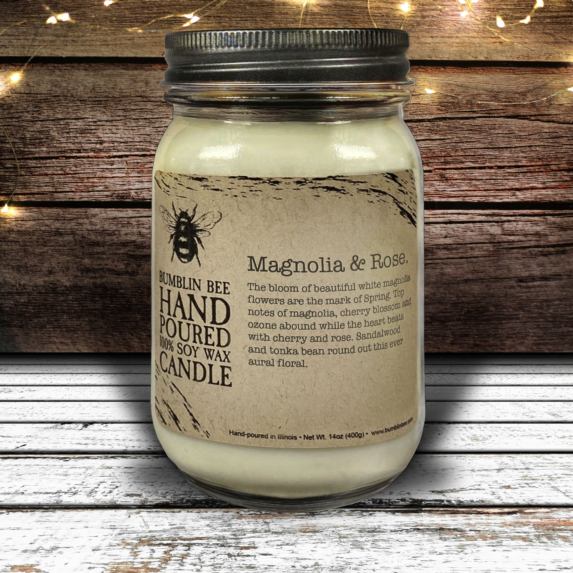 Magnolia & Rose Highly Scented Soy Wax Candle & Melts