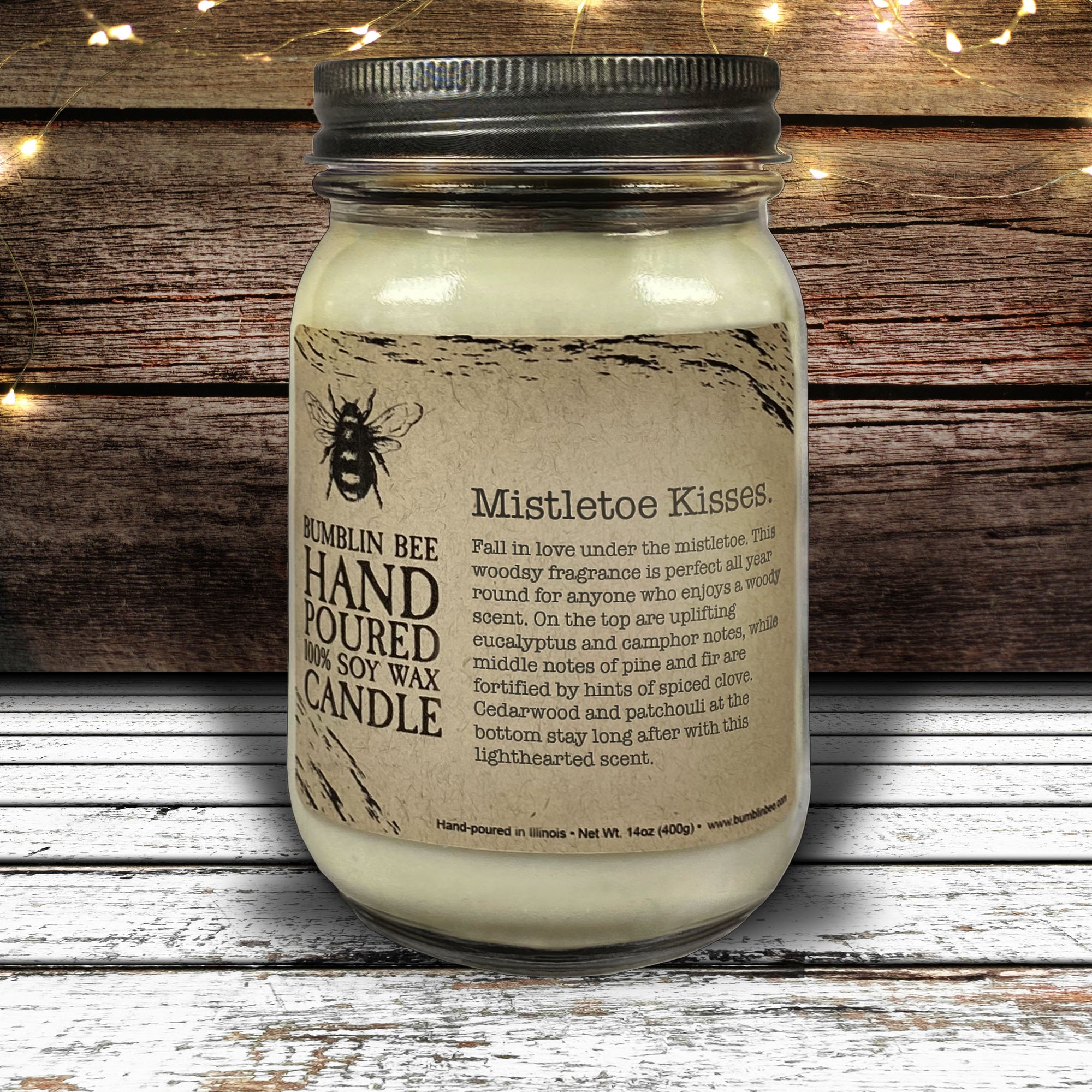 Mistletoe Kisses Highly Scented Soy Wax Candle & Melts