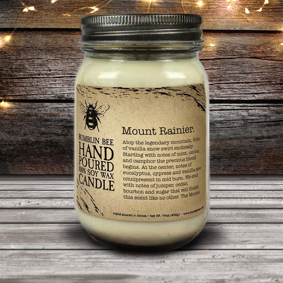 Mount Rainier Highly Scented Soy Wax Candle & Melts