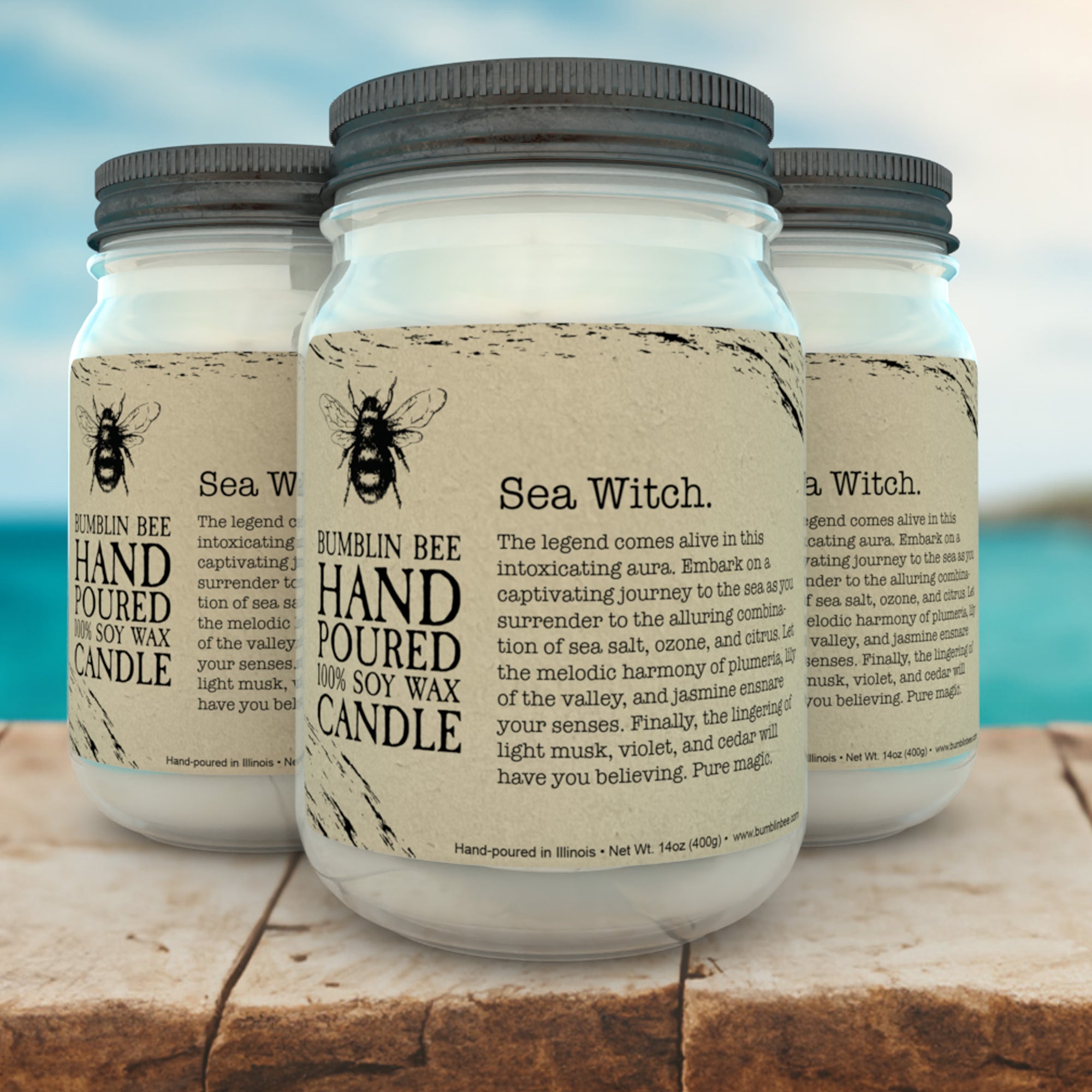 Sea Witch Highly Scented Soy Wax Candle & Melts