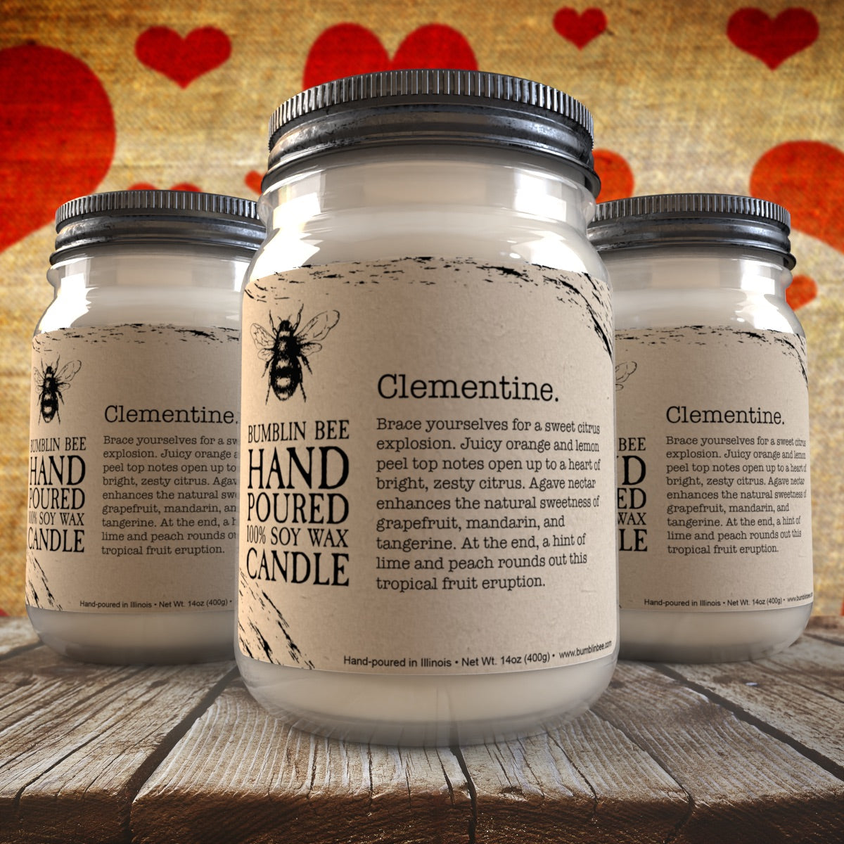 Clementine Highly Scented Soy Wax Candle & Melts