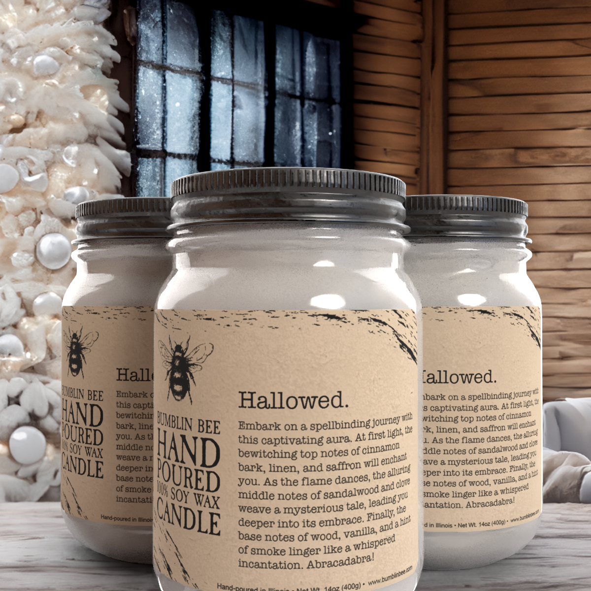 Hallowed Highly Scented Soy Wax Candle & Melts