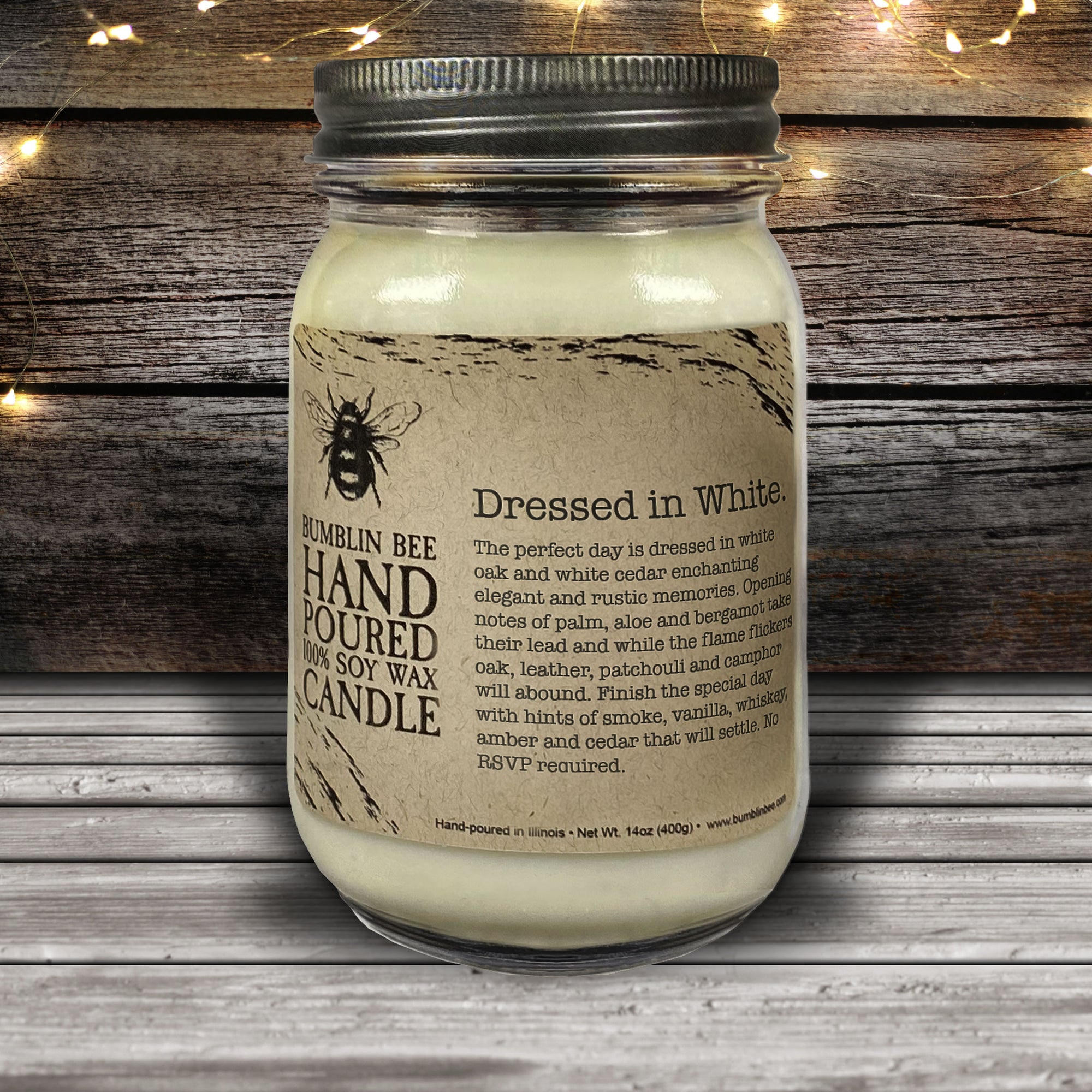 Dressed in White Highly Scented Soy Wax Candle & Melts