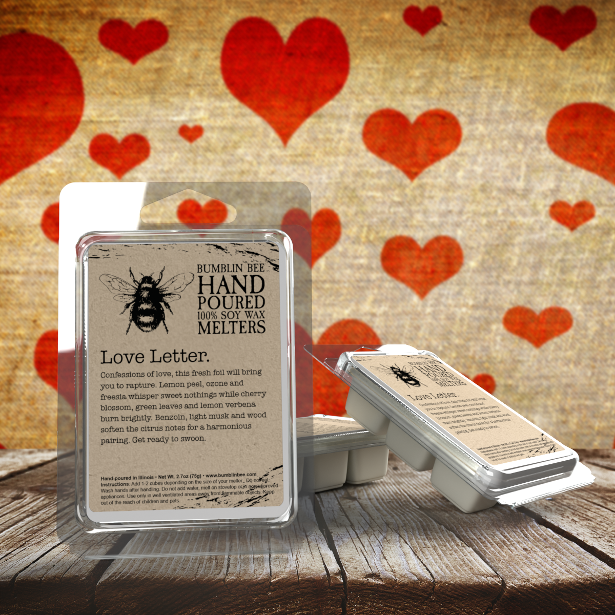 Love Letter Highly Scented Soy Wax Candle & Melts