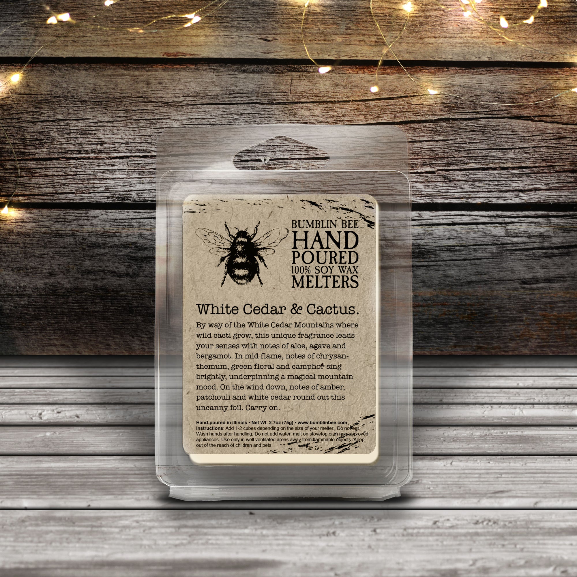 White Cedar & Cactus Highly Scented Soy Wax Candle & Melts