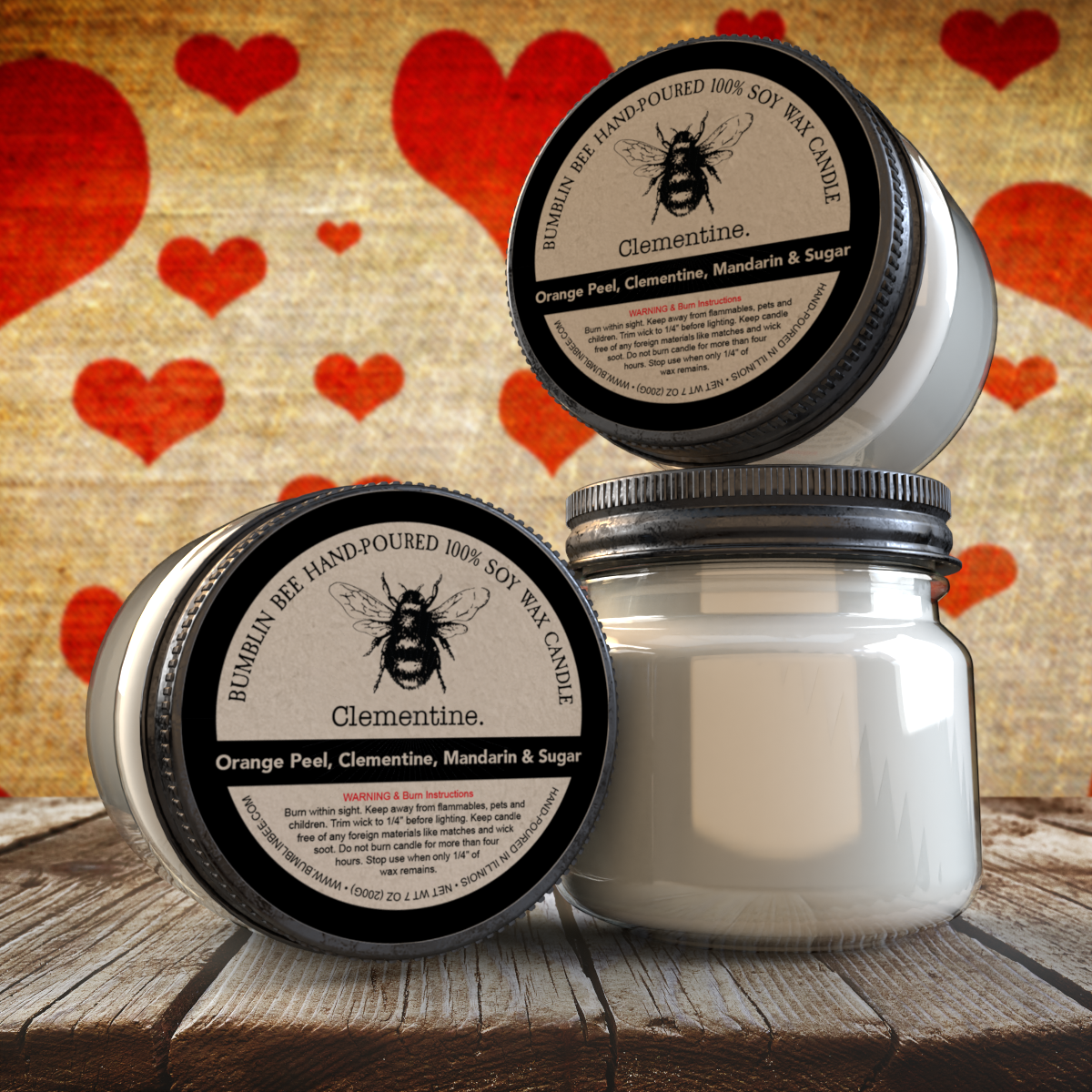 Clementine Highly Scented Soy Wax Candle & Melts
