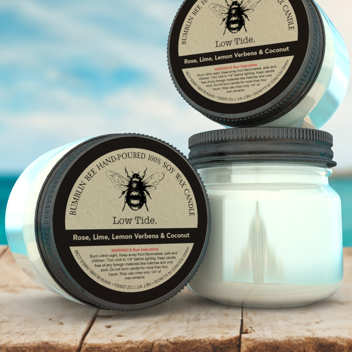 Low Tide Highly Scented Soy Wax Candle & Melts