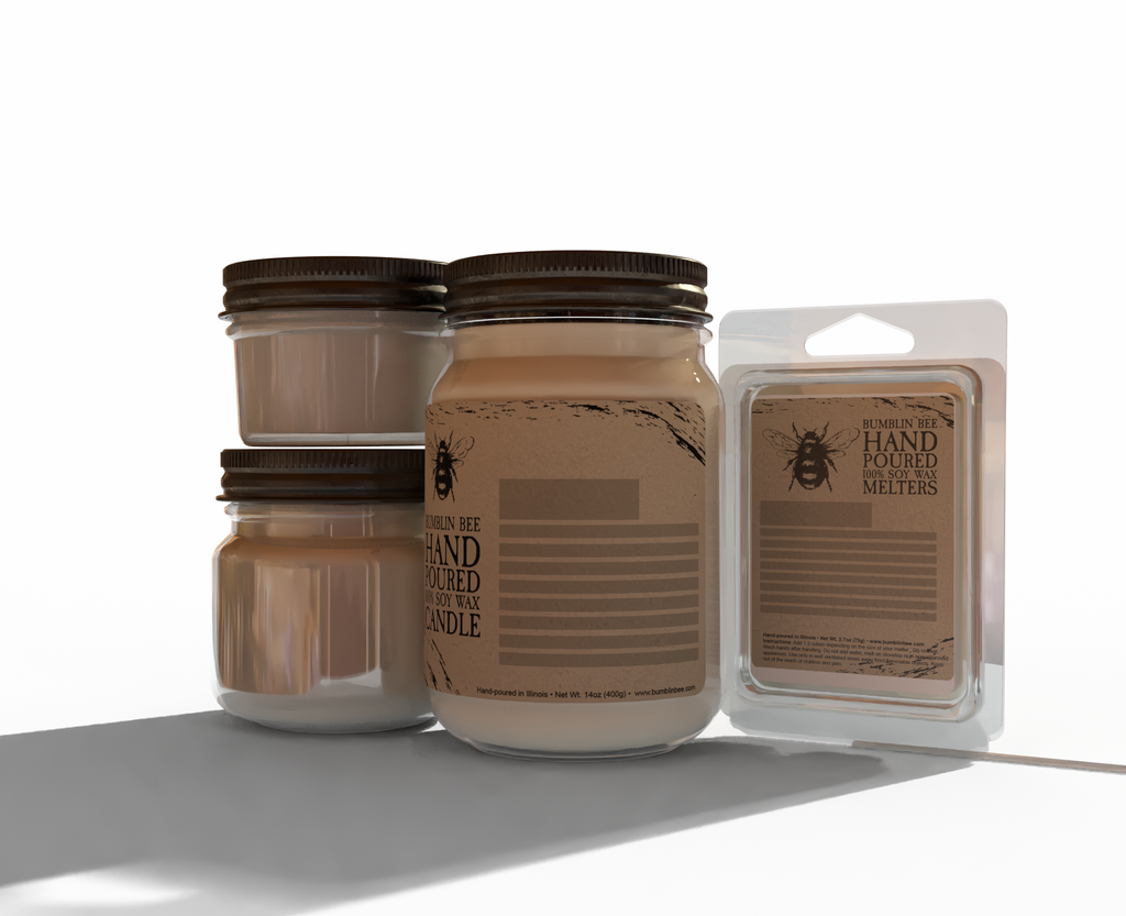 48 ounce Soy Wax Triple Wick Apothecary Jar Candle with Decorative Black Metal Lid